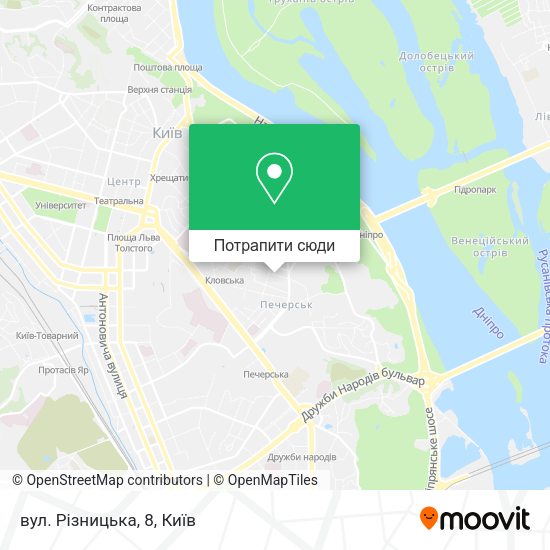 Карта вул. Різницька, 8