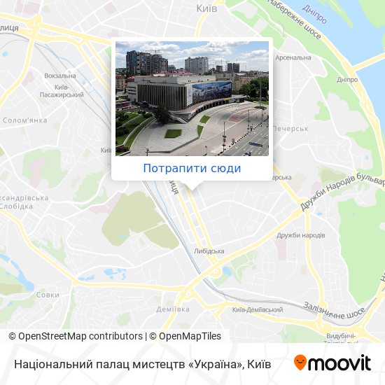 Карта Національний палац мистецтв «Україна»
