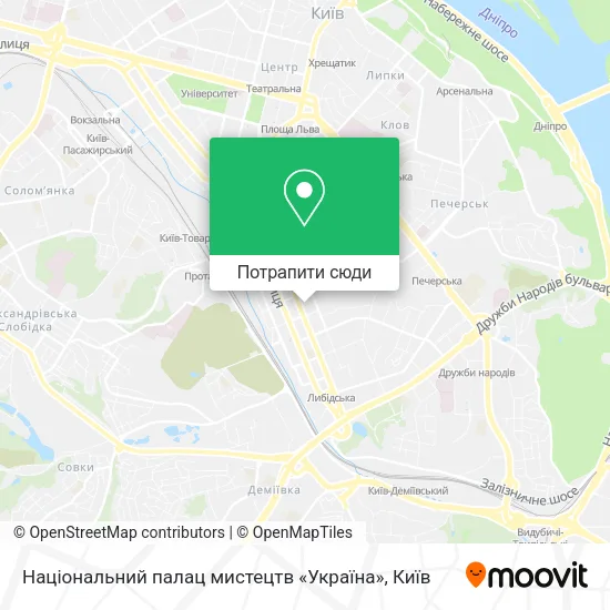 Карта Національний палац мистецтв «Україна»