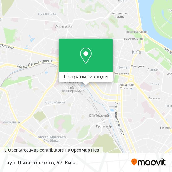 Карта вул. Льва Толстого, 57