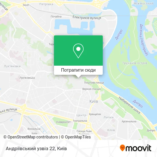 Карта Андріївський узвіз 22