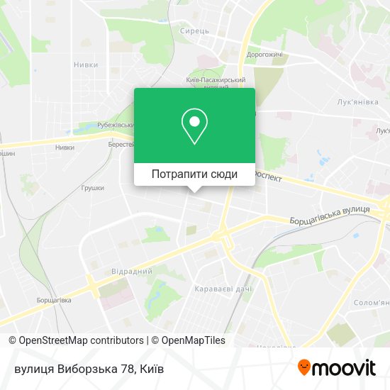 Карта вулиця Виборзька 78
