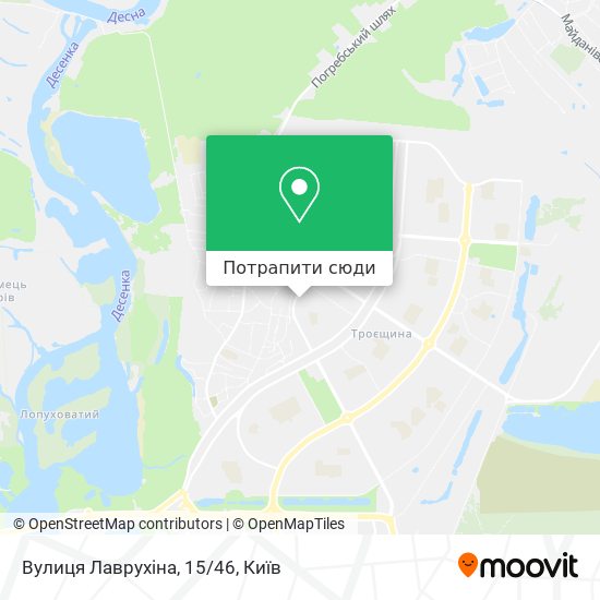 Карта Вулиця Лаврухіна, 15/46