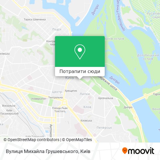 Карта Вулиця Михайла Грушевського