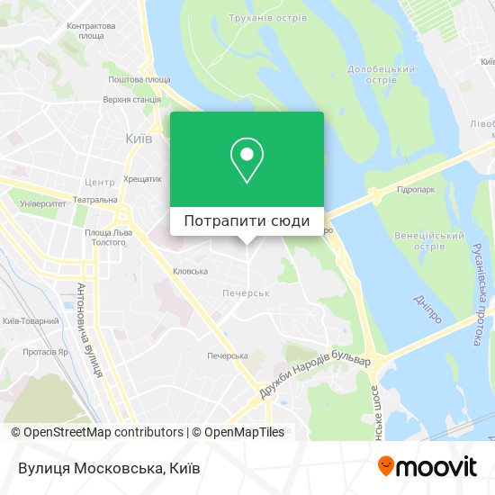 Карта Вулиця Московська
