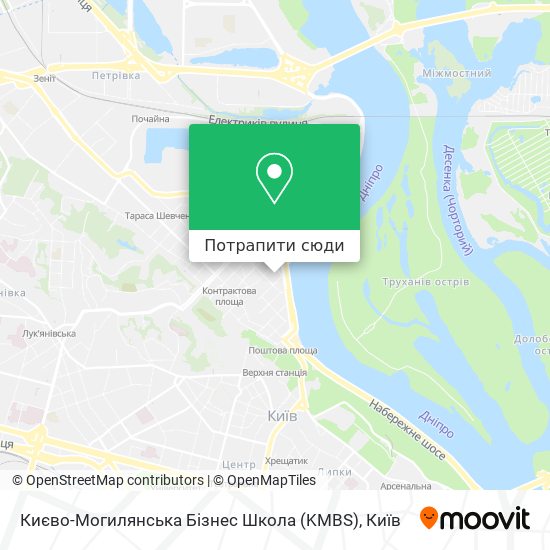 Карта Києво-Могилянська Бiзнес Школа (KMBS)