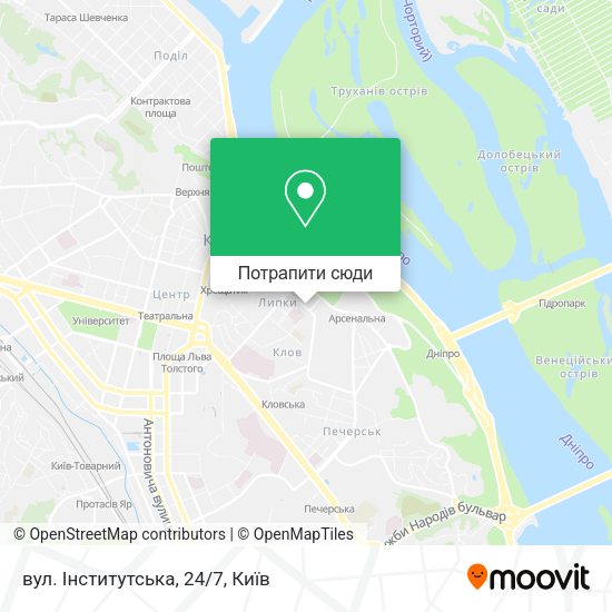 Карта вул. Інститутська, 24/7