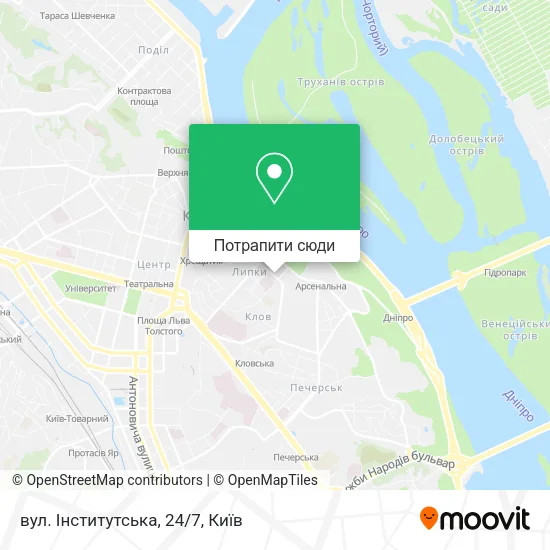 Карта вул. Інститутська, 24/7
