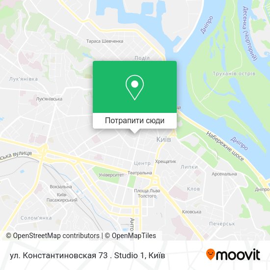 Карта ул. Константиновская 73 . Studio 1