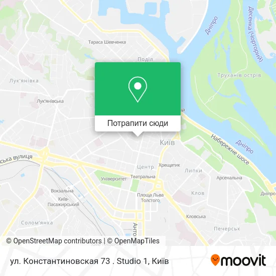 Карта ул. Константиновская 73 . Studio 1