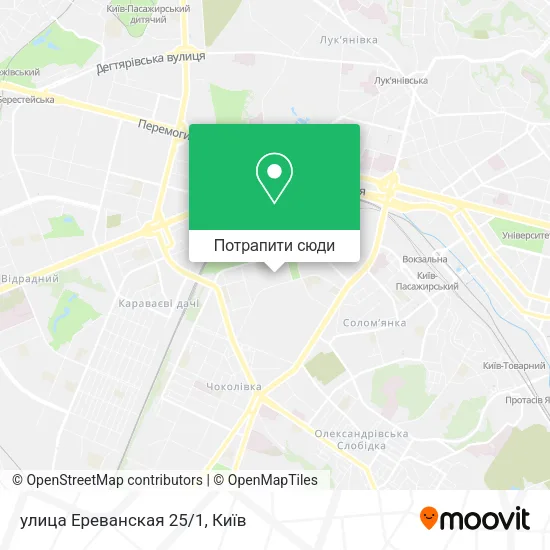 Карта улица Ереванская 25/1