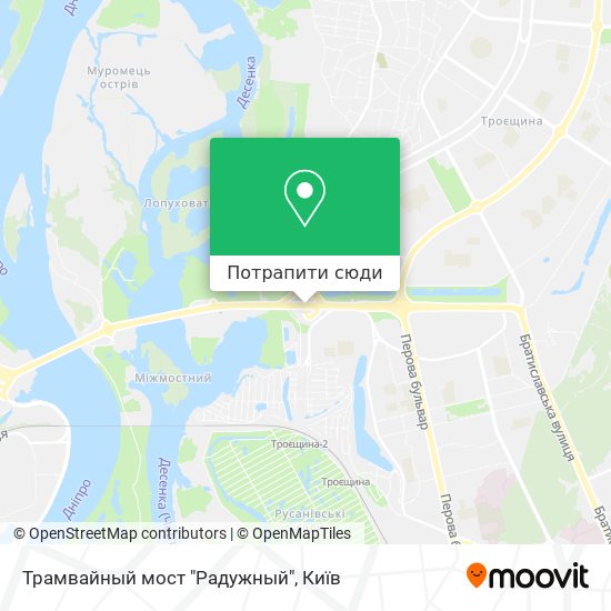 Карта Трамвайный мост "Радужный"