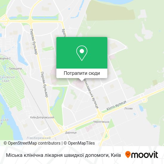 Карта Міська клінічна лікарня швидкої допомоги