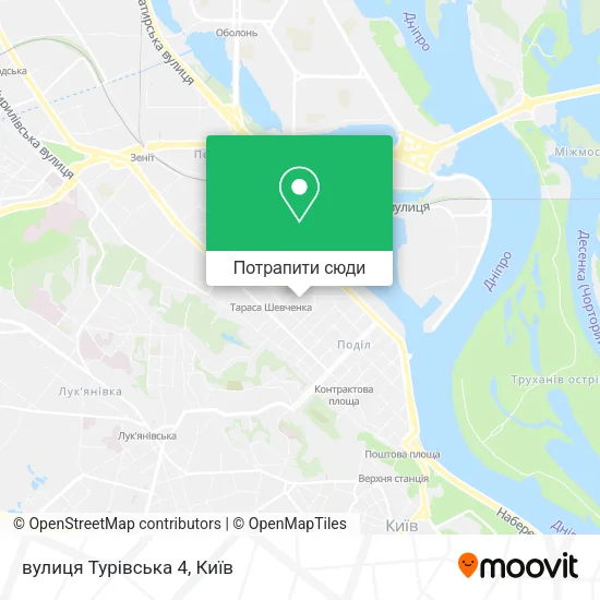 Карта вулиця Турівська 4