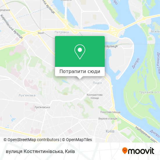 Карта вулиця Костянтинівська