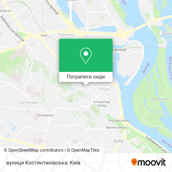 Карта вулиця Костянтинівська