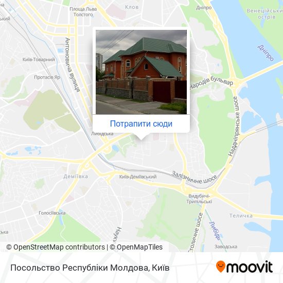Карта Посольство Республіки Молдова