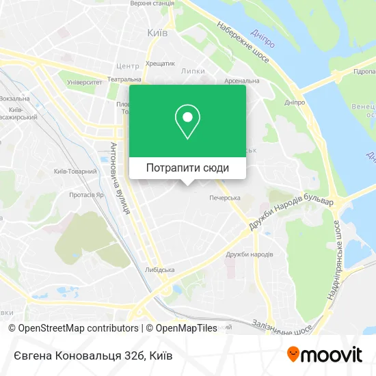 Карта Євгена Коновальця 32б