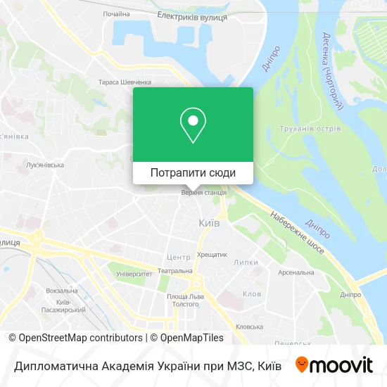 Карта Дипломатична Академія Украïни при МЗС