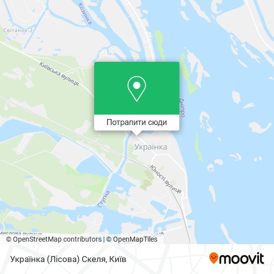 Карта Українка (Лісова) Скеля