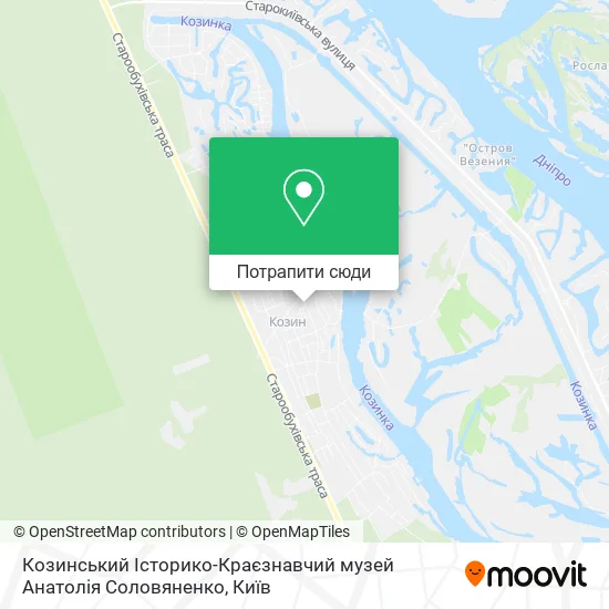Карта Козинський Історико-Краєзнавчий музей Анатолія Соловяненко