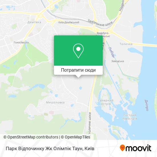 Карта Парк Відпочинку Жк Олімпік Таун