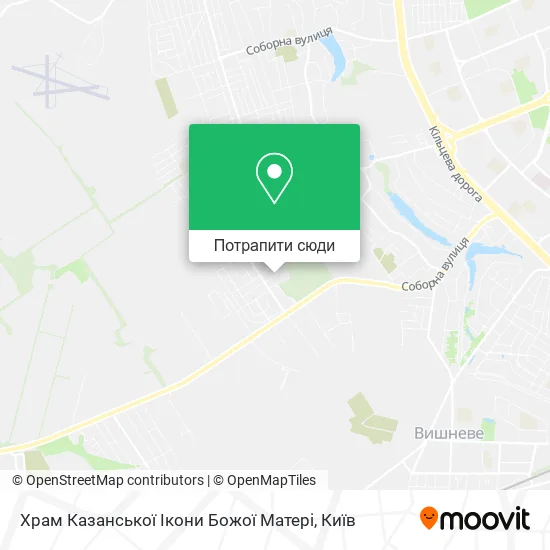 Карта Храм Казанської Ікони Божої Матері