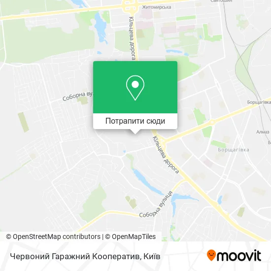 Карта Червоний Гаражний Кооператив