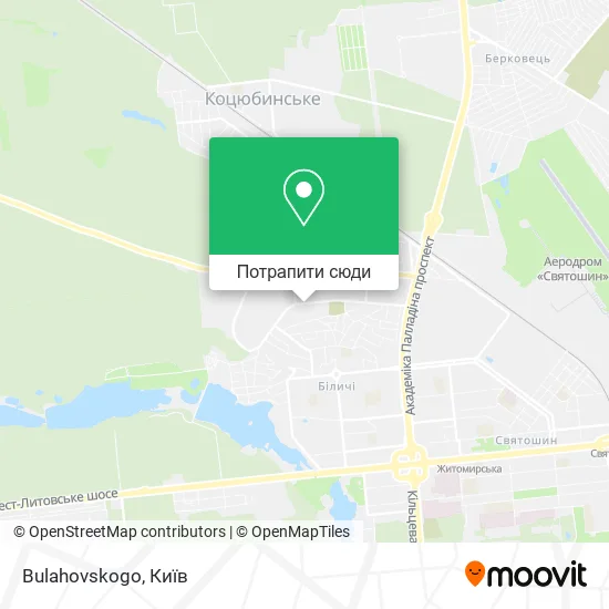 Карта Bulahovskogo