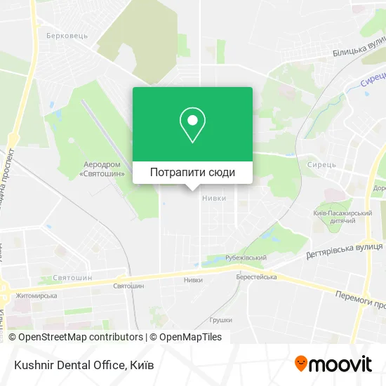 Карта Kushnir Dental Office