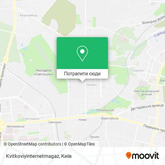 Карта Kvitkoviyinternetmagaz
