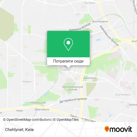 Карта Chehlynet