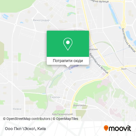 Карта Ооо Пкп \Эско\