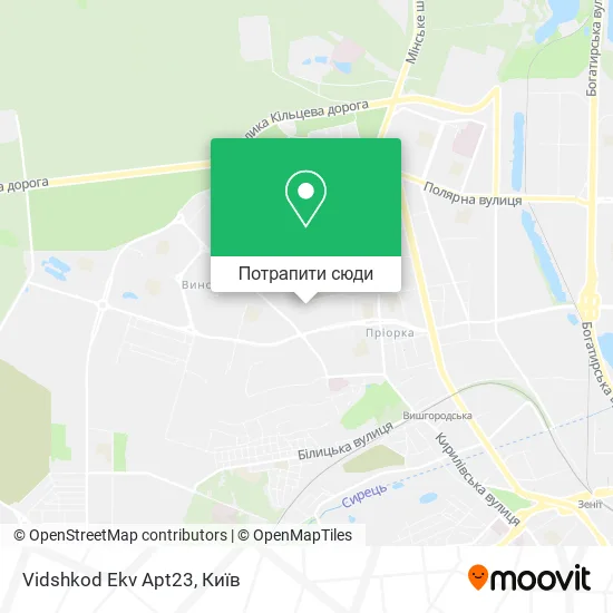 Карта Vidshkod Ekv Apt23