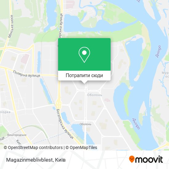 Карта Magazinmeblivblest