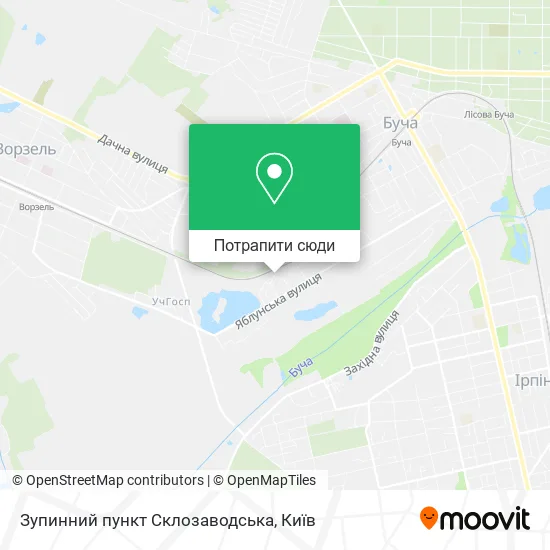 Карта Зупинний пункт Склозаводська