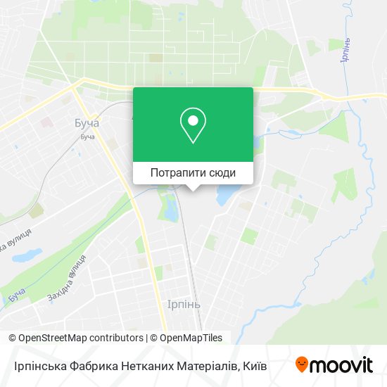 Карта Ірпінська Фабрика Нетканих Матеріалів
