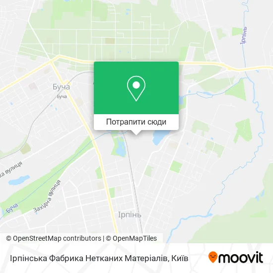 Карта Ірпінська Фабрика Нетканих Матеріалів