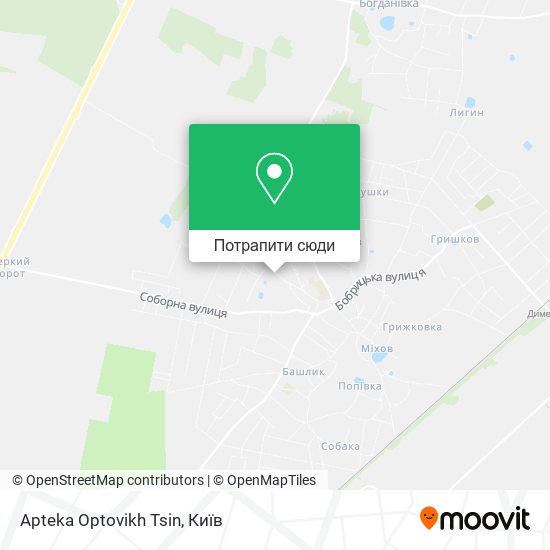 Карта Apteka Optovikh Tsin