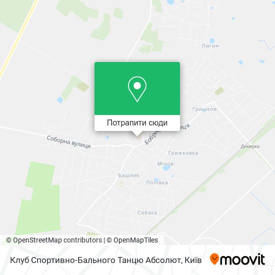 Карта Клуб Спортивно-Бального Танцю Абсолют