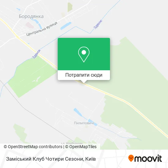 Карта Заміський Клуб Чотири Сезони