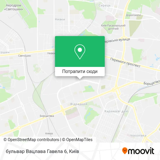 Карта бульвар Вацлава Гавела 6