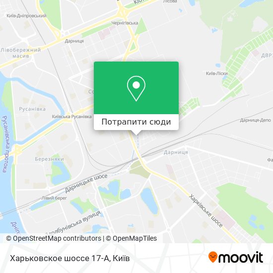 Карта Харьковское шоссе 17-А