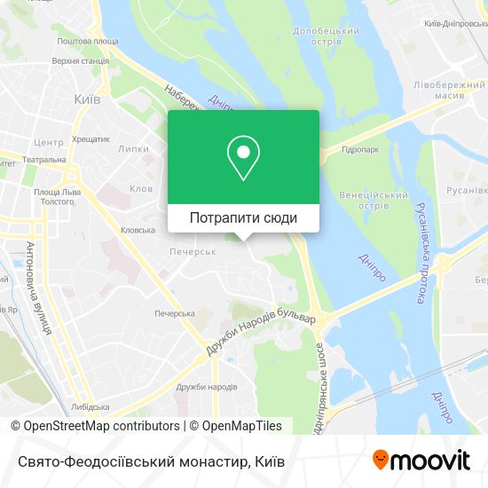 Карта Свято-Феодосіївський монастир
