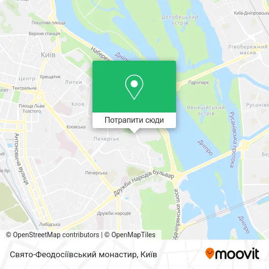 Карта Свято-Феодосіївський монастир