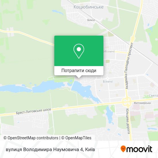 Карта вулиця Володимира Наумовича 4