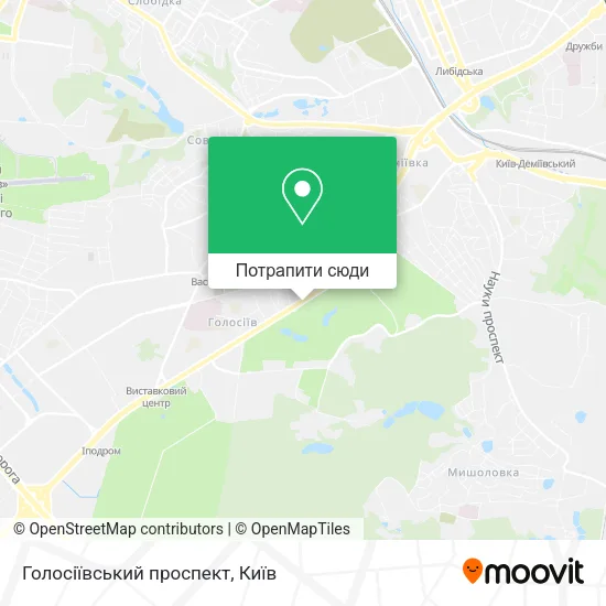 Карта Голосіївський проспект