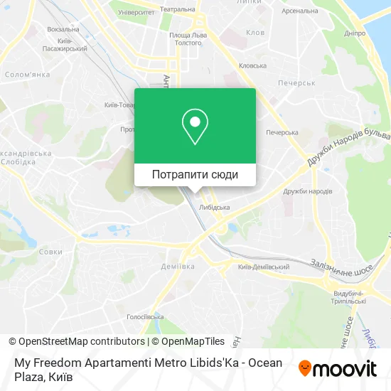 Карта My Freedom Apartamenti Metro Libids'Ka - Ocean Plaza
