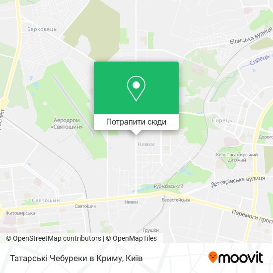 Карта Татарські Чебуреки в Криму