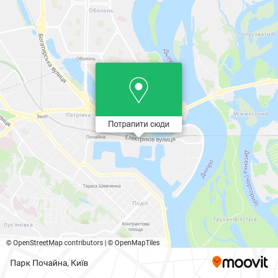 Карта Парк Почайна